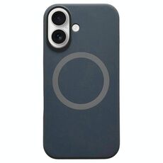 Per iPhone 16 Plus Custodia per telefono MagSafe in silicone liquido con struttura in metallo (nero grafite)
