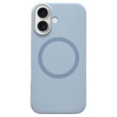 Per iPhone 16 Custodia per telefono MagSafe in silicone liquido con struttura in metallo (Sierra Blue)