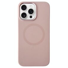 Per iPhone 15 Pro Max Custodia per telefono MagSafe in silicone liquido con struttura in metallo (rosa ciliegio)