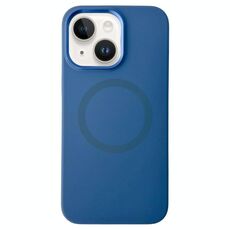 Per iPhone 14/13 Custodia per telefono MagSafe in silicone liquido con struttura in metallo (blu navy)
