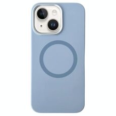 Per iPhone 14/13 Custodia per telefono MagSafe in silicone liquido con struttura in metallo (Sierra Blue)