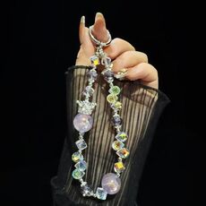 Catena per telefono con perline Crown Heidi (viola)