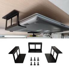 Supporto per riporre laptop, tablet, mini PC, sotto la scrivania, vassoio invisibile in metallo, altezza: 6,8 cm