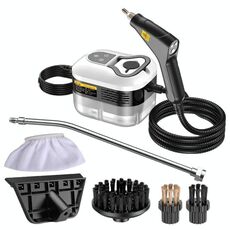 YAERDUN 1500W Pulitore a vapore ad alta temperatura Smart Digital Kitchen Hood Bagno Pulizia macchina, Spec: 110V US Plug (nero bianco)