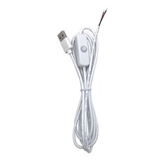 Cavo di alimentazione USB a 2 pin 501 Pulsante di controllo ON Off Cavo di alimentazione per striscia di luce di riempimento a LED (bianco)