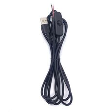 Cavo di alimentazione USB a 2 pin 501 Pulsante di controllo ON Off Cavo di alimentazione per striscia di luce di riempimento a LED (nero)