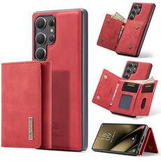 Portafoglio multi-carta DG.MING M1 Series per Samsung Galaxy S25 Ultra 5G + custodia magnetica (rosso)
