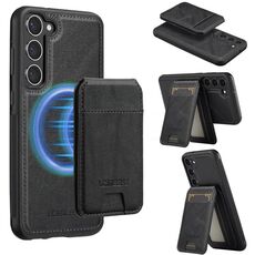 Custodia per telefono Magsafe con custodia RFID staccabile per Samsung Galaxy S25 5G LC.IMEEKE serie L3 (nero)