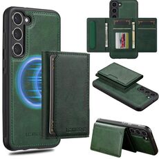 Custodia per telefono Magsafe con custodia RFID staccabile per Samsung Galaxy S25+ 5G LC.IMEEKE serie L5 (verde)