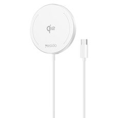 Caricabatterie wireless magnetico da tavolo Yesido DS24 15W QI2.0 con ricarica rapida (bianco)