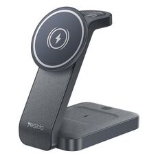 Yesido DS26 Supporto di ricarica wireless magnetico 4 in 1 con luce notturna (nero)
