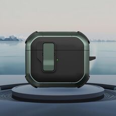Per AirPods 3 Starship Custodia per auricolari wireless con interruttore magnetico (nero verde)