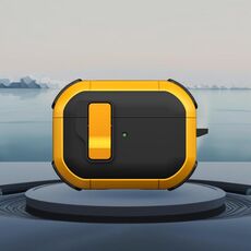 Per AirPods Pro 2 Starship Custodia per auricolari wireless con interruttore magnetico (nero giallo)