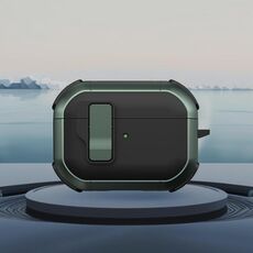 Per AirPods Pro 2 Starship Custodia per auricolari wireless con interruttore magnetico (nero verde)