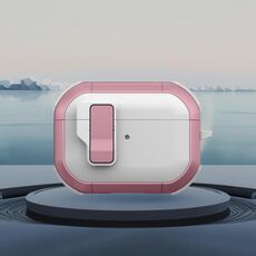 Per AirPods Pro 2 Starship Custodia per auricolari wireless con interruttore magnetico (bianco rosa)