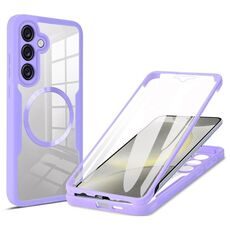 Per Samsung Galaxy S24 FE 5G CD Texture MagSafe Custodia per telefono (viola)