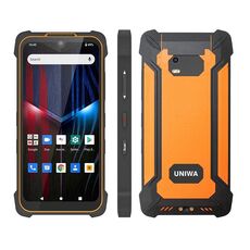 UNIWA P551 PDA portatile telefono robusto, 4 GB + 64 GB, 5,5 pollici Android 11 Mediatek MT6765 Helio P35 Octa Core, rete: 4G, spina: spina USA (arancione)