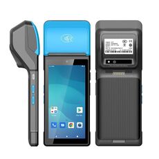 Stampante termica per etichette UNIWA V6P PDA portatile, 2 GB + 16 GB, 5,45 pollici Android 12 Mediatek MT6761 Quad Core, NFC, rete: 4G, spina: spina AU (nero blu)