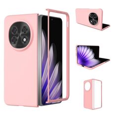 Per OPPO Find N5 ABEEL Custodia per telefono in PC con effetto pelle (rosa)