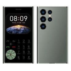Telefono cellulare V8 Card, 2,01 pollici, MTK6261D, supporta Bluetooth, FM, torcia, GSM, doppia SIM (verde scuro)