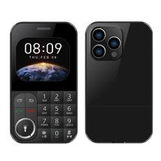 Telefono cellulare V9 Card, 2,01 pollici, MTK6261D, supporto Bluetooth, FM, torcia, GSM, doppia SIM (nero)