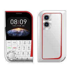 Telefono cellulare V10 Card, 2,01 pollici, MTK6261D, supporto Bluetooth, FM, torcia, GSM, doppia SIM (bianco)