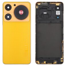 Per ZTE nubia Music Z2353 Cover posteriore in vetro per batteria con cornice centrale/Copertura obiettivo fotocamera (giallo)