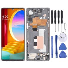Per LG Velvet 5G US Version Schermo LCD originale Digitizer assemblaggio completo con telaio (argento)