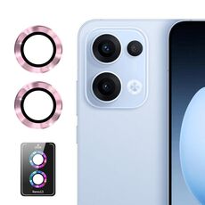 Per OPPO Reno13 Global ENKAY Hat-Prince 9H Obiettivo della fotocamera posteriore Pellicola in vetro temperato in lega di alluminio (rosa)