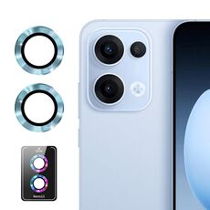 Per OPPO Reno13 Global ENKAY Hat-Prince 9H Obiettivo della fotocamera posteriore Pellicola in vetro temperato in lega di alluminio (azzurro chiaro)
