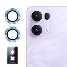 Per OPPO Reno13 Pro Global ENKAY Hat-Prince 9H Obiettivo della fotocamera posteriore Pellicola in vetro temperato in lega di alluminio (azzurro chiaro)
