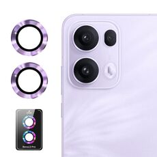 Per OPPO Reno13 Pro Global ENKAY Hat-Prince 9H Obiettivo della fotocamera posteriore Pellicola in vetro temperato in lega di alluminio (viola chiaro)