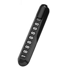 Targa di parcheggio temporanea per auto Targa luminosa nascosta con numero di telefono per parcheggio (nero)