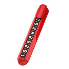 Targa di parcheggio temporanea per auto Targa luminosa nascosta con numero di telefono per parcheggio (rossa)