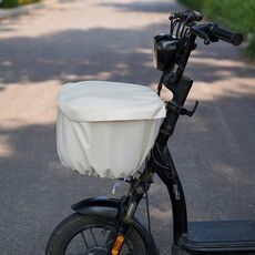 Copertura solare per cestino per bici elettrica Borsa appesa Copertura antipioggia Borsa portaoggetti (beige)