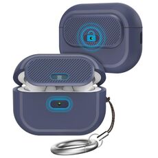 Per AirPods Pro / Pro 2 AhaStyle JY17 Custodia protettiva in silicone con serratura (blu)