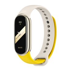 Per cinturino in silicone bicolore Mijobs Xiaomi Mi Band 8 (giallo + grigio)