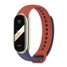 Per Xiaomi Mi Band 8 Mijobs cinturino in silicone bicolore (blu notte + arancione)
