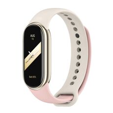 Per cinturino in silicone bicolore Mijobs Xiaomi Mi Band 8 (rosa + grigio)