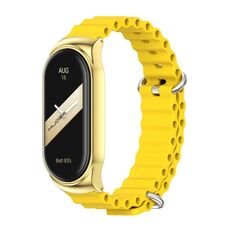 Per Xiaomi Mi Band 8 Mijobs CS Case Marine Cinturino in silicone traspirante (oro giallo)