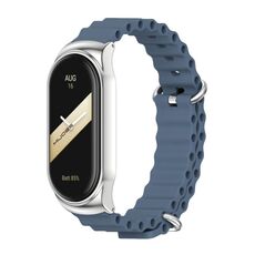 Per Xiaomi Mi Band 8 Mijobs CS Case Marine Cinturino in silicone traspirante (spazio blu argento)