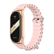 Per Xiaomi Mi Band 8 Mijobs CS Case Marine Cinturino in silicone traspirante (rosa oro rosa)