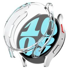 Per Samsung Galaxy Watch6 Custodia protettiva per orologio elettrolitico in TPU da 40 mm con copertura completa (trasparente)