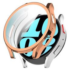 Per Samsung Galaxy Watch6 Custodia protettiva per orologio elettrolitico in TPU con copertura totale da 40 mm (oro rosa)