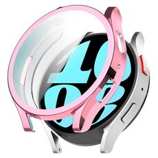 Per Samsung Galaxy Watch6 Custodia protettiva per orologio elettrolitico in TPU da 40 mm a copertura totale (rosa)