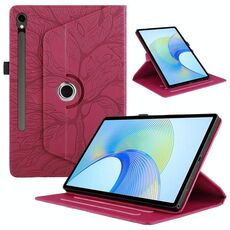 Per Samsung Galaxy Tab S10 FE+ Custodia per tablet intelligente in pelle con rotazione in rilievo Tree Life (rosso)