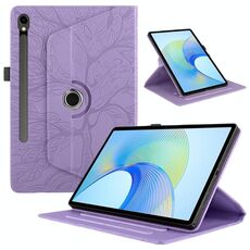 Per Samsung Galaxy Tab S10 FE+ Custodia per tablet intelligente in pelle con rotazione in rilievo Tree Life (viola)
