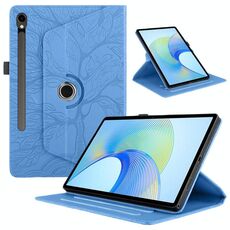 Per Samsung Galaxy Tab S10 FE+ Custodia per tablet intelligente in pelle con rotazione in rilievo Tree Life (blu)