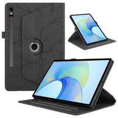 Per Samsung Galaxy Tab S10 FE+ Custodia per tablet intelligente in pelle con motivo Tree Life (nero)