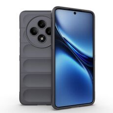 Custodia in TPU + flanella per OPPO Reno12 F 5G Global Magic Shield (grigio scuro)